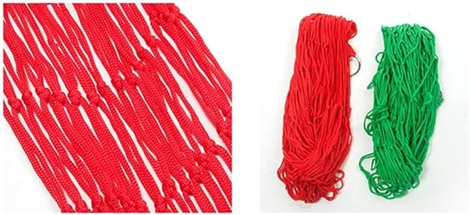 Portable Hammock Portable Hammock Meshy Rope Hammocks Sleeping Net Bed Hanging Nylon for Outdoor Beach Garden Backyard for Backpacking Beach (Color : Rojo)