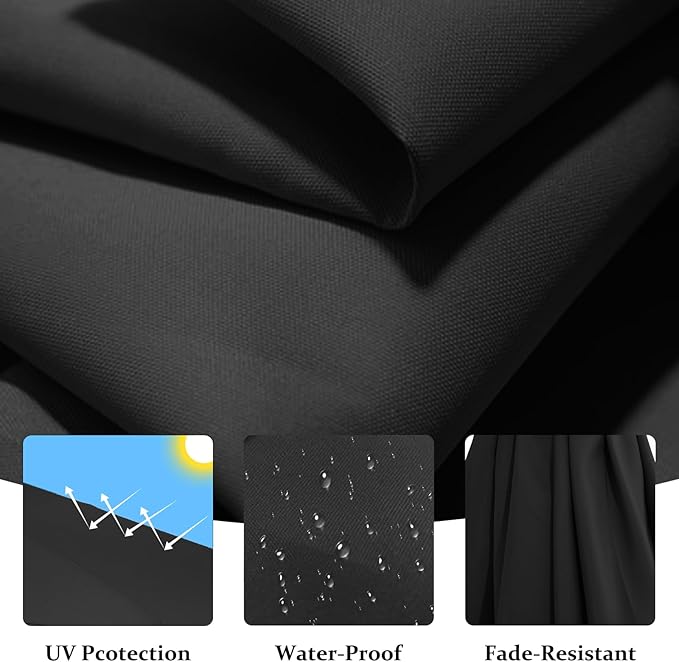 10FT Patio Umbrella, Outdoor Offset Cantilever Umbrella with Sturdy 8 Ribs and Reinforced Base, Easy Tilt Adjustment for Backyard Pool Garden,Black