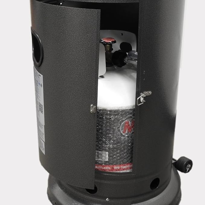 Hiland Outdoor Patio Heater in Hammered Silver