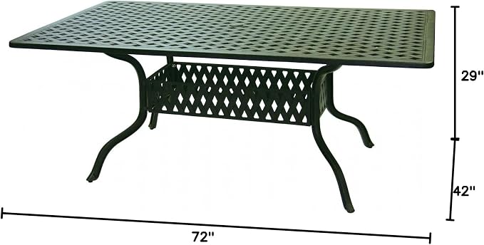 Darlee Series 30 Patio Dining Table in Antique Bronze