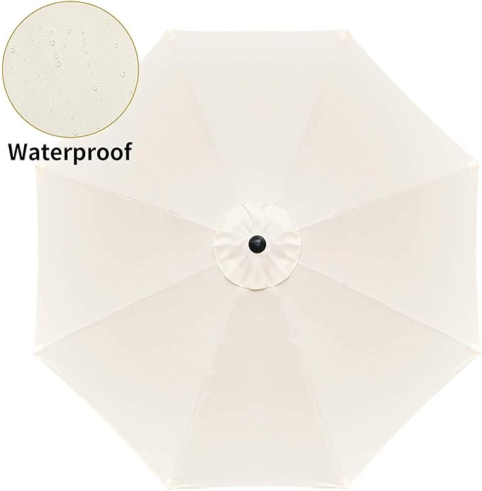 Simple Deluxe 9ft Outdoor Market Table Patio Umbrella with Button Tilt