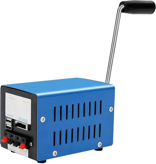 Hand Crank Generator, Portable High Power Handcranked Charging Generator, Low Noise, for Field Operations/Survival Training/Emergency Communication