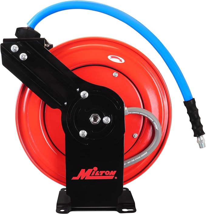 3/8" x 50' All-In-One Pressure Washer Dual-Arm Hose Reel (single wire-braided hose) - 4,000 PSI