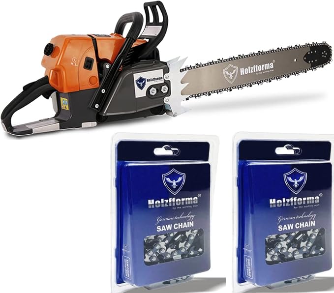 Holzfforma G660 O Dark Grey Chainsaw Power Head Normal Handle Bar With 24inch Guide Bar Standard Ripping and Skip Chain Combo