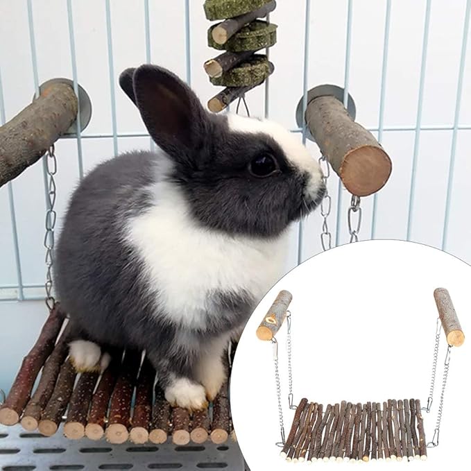flexman Pet Summer Hammock, Small Animal Hanging Swing, Standing Resting Tools for Chinchillas, Squirrels, Rabbits, Honeybags, Guinea Pigs