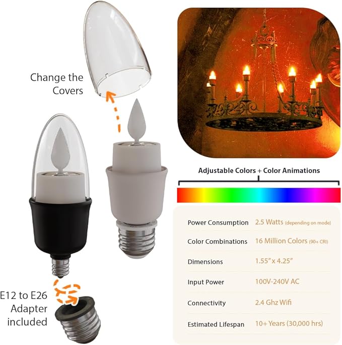 Smart Flameless Candle Lightbulb