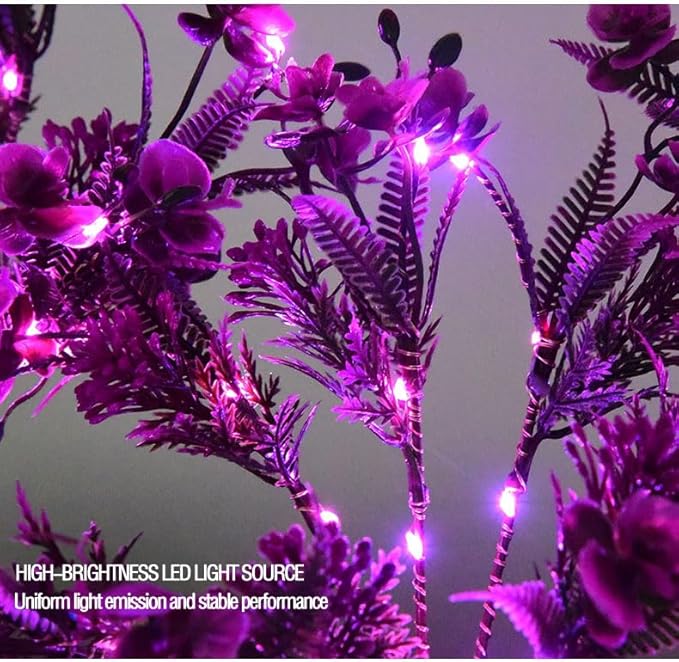 4 Pack Solar Garden Lights Phalaenopsis, Outdoor Waterproof IP65, Purple Light, for Gardens, patios, courtyards, and Holiday/Wedding Decorations