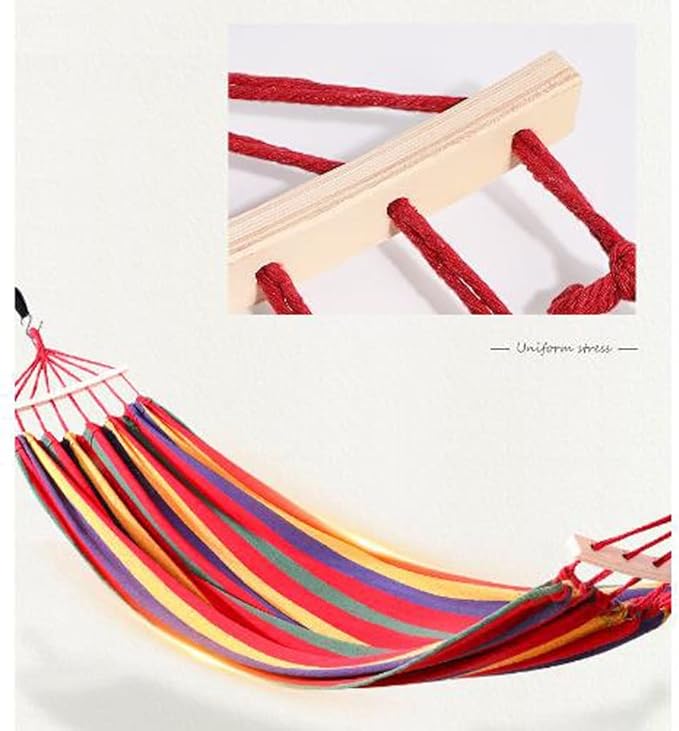 Outdoor Hammock Anti-Rollover Travel Camping Portable Hammock Hanging Chair Outdoor Portable Camping Travel Equipment (Color : Red, Size : 200 * 150cm)