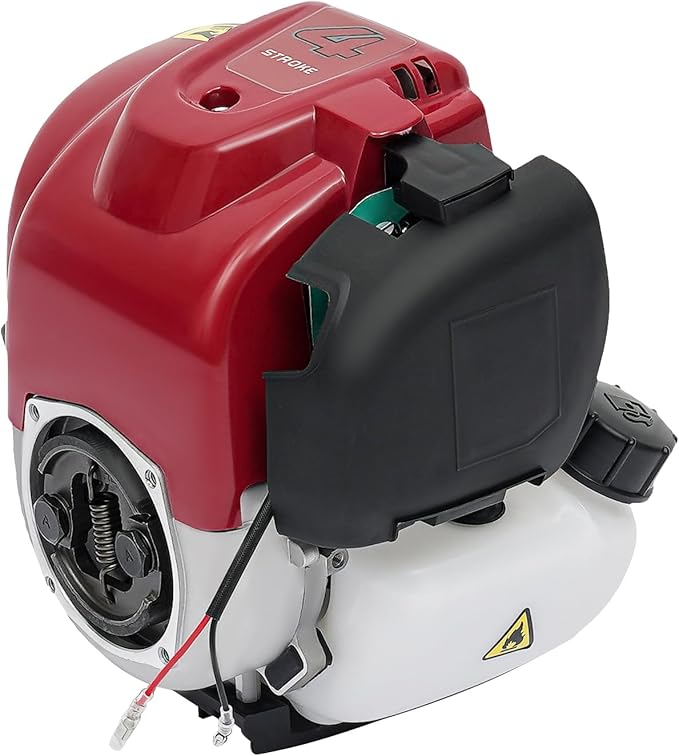 35.8CC 2 in1 Gas Powered Brush Cutter,1.3-1.4HP 4-Stroke Engine Grass Trimmer/Edger, Handhold Lawn Mower for Garden Edging & Lawn Care, 5000-7000RPM