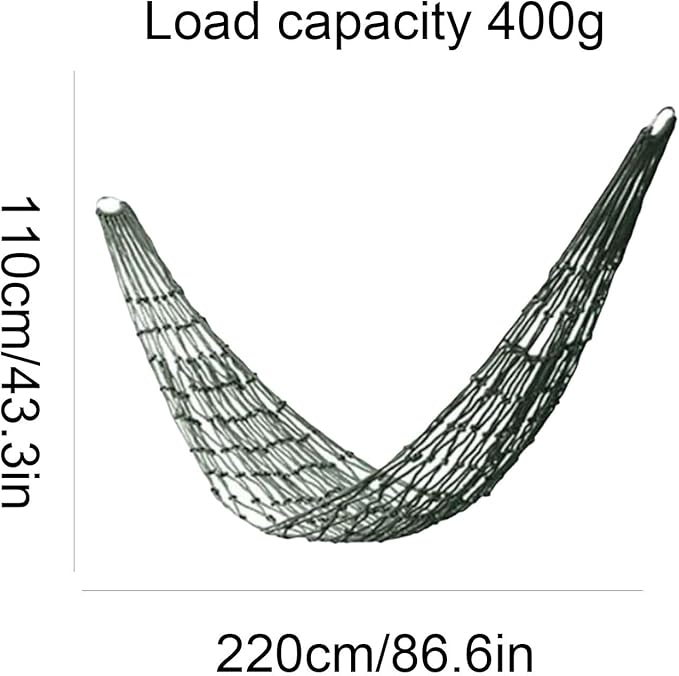 Portable Nylon Rope Hammock Mesh Portable Outdoor Camping Sturdy Not Easy to Break Easy to Set Up Hammock Comfortable
