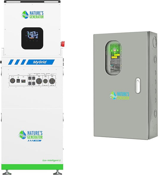 Nature’s Generator Mygrid Lithium 10K Solar Generator with 50A Automatic Transfer Switch