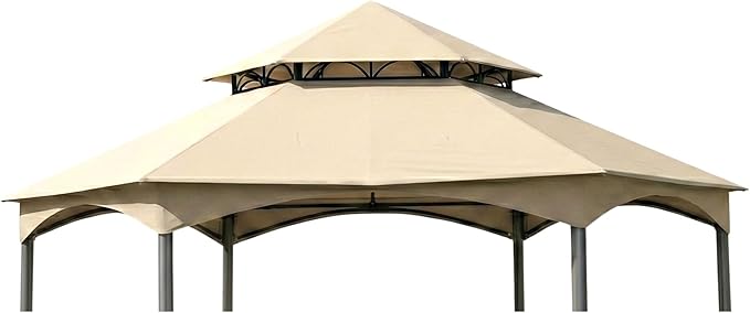 Garden Winds Durable Replacement Canopy Top Cover Compatible with The L-GZ793PST-A Southbay Hexagon Gazebo - Classic Sand, 350