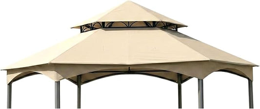 Garden Winds Durable Replacement Canopy Top Cover Compatible with The L-GZ793PST-A Southbay Hexagon Gazebo - Classic Sand, 350