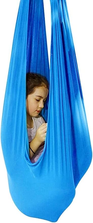 Indoor Swing, Therapy Swing Snuggle Cuddle Hammock With Special Needs For Kids And Adults Sensory Disorders, ADHD, Autism, Anxiety, Sensory Integration ( Color : Sky blue , Size : 150*280CM/59*110in )