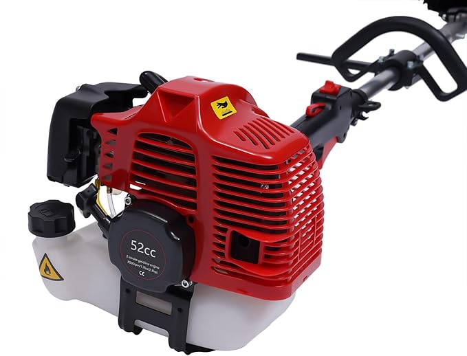 Handheld Power Broom,52cc Gasoline Engine Power Sweeper Broom Gas Handheld Sweeper for Sidewalk Artificial Grass Snow Lawn Cleaning