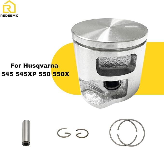 43mm Piston Kit with Rings Compatible with Husqvarna 545 545XP 550 550XP & for Jonsered CS2252 CS2253 Chainsaws Replaces Part #577 04 70-02 Aftermarket Engine Rebuild Kit