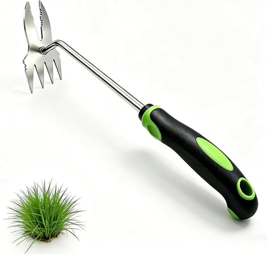 NICENINE Weed Puller Tool, Newly Upgraded Garden Weeder Heavy-Duty Stainless Steel Root Removal Tool with Ergonomic Non-Slip Handle, Gardening Weeding Tools for Gardening Backyard Farm Planting