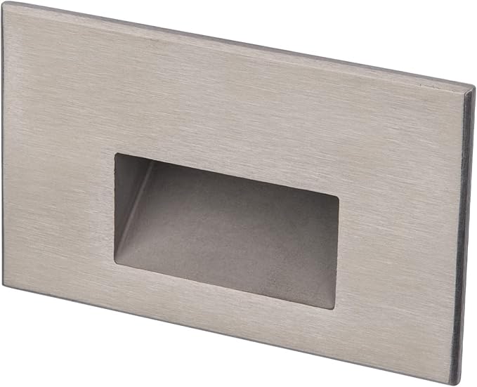 WAC Landscape Lighting, LEDme 120V LED Horizontal Indoor and Outdoor Step and Wall Light Blue in Stainless Steel