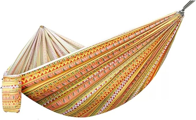 Outdoor Hammock Anti-Rollover Travel Camping Portable Hammock Hanging Chair Outdoor Portable Camping Travel Equipment (Color : Orange, Size : 260 * 140cm)