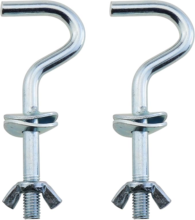 Heyous 2PCS Galvanised Iron Heavy Duty Replacement Hook Bracket Diameter 3/8 inch Hammock Accessories Hammock Hooks Suitable for Indoor and Outdoor Hammocks