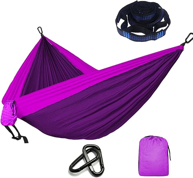 Camping Hammocks for Outside, Double Hammock Chair Outdoor, Portable Hammock for Trees, Hammocks for Outside Heavy Duty, for Beach, Backyard, Patio
