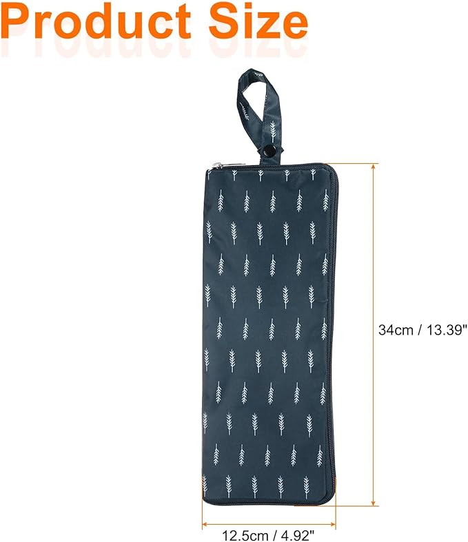 HARFINGTON 2pcs Wet Umbrellas Bag 4.9" x 13.4" Superfine Fiber Strong Water Absorption Umbrella Case Cover Portable Waterproof Case for Storage Travel Home Outdoor, Navy Blue