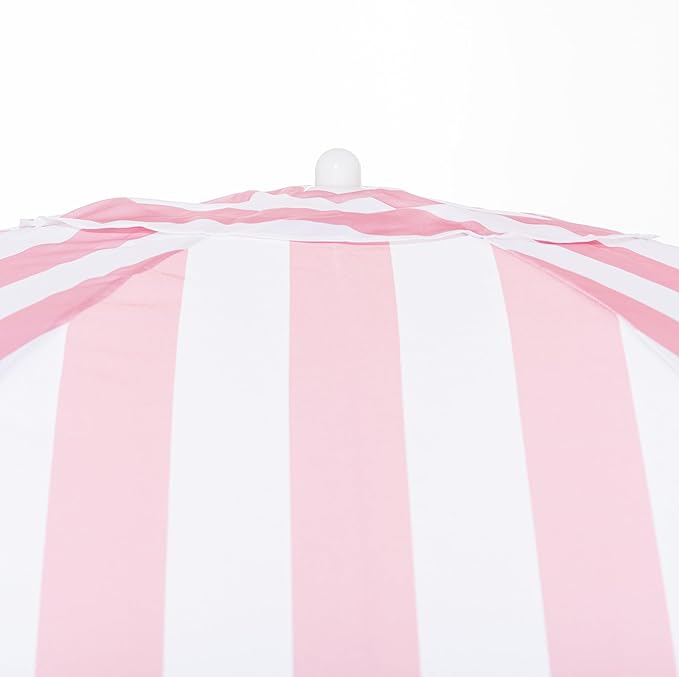 Business & Pleasure Co. Margaritaville Manana Umbrella - 6.5' Beach Umbrella Sand Anchor, 7' Tall Telescopic Aluminum Pole, UPF 50+