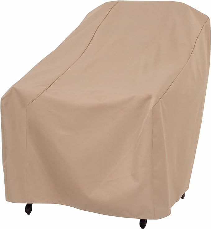 Modern Leisure Basics Patio Chair Cover - Weather-Resistant Fabric - Furniture Protection Perfect for Patio, Deck, and Porch - 33" L x 34" W x 31" H - Khaki, 2023