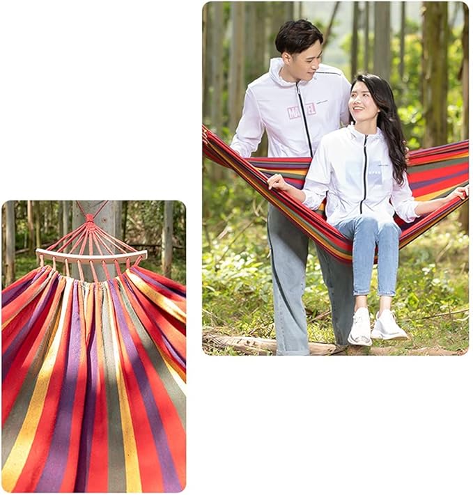 Camping Hammock, Hammock for Camping Single & Hammocks Gear for The Outdoors Backpacking Survival Or Travel - Portable Lightweight Parachute Nylon(A)