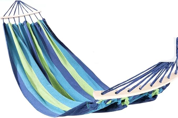 Outdoor Hammock Anti-Rollover Travel Camping Portable Hammock Hanging Chair Outdoor Portable Camping Travel Equipment (Color : Blue, Size : 200 * 80cm)