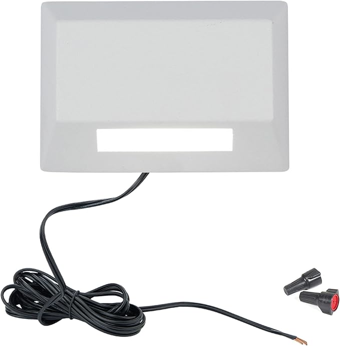 WAC Landscape Lighting, Rectangular LED 12V Deck and Patio Light 3000K Warm Built-in LED in White