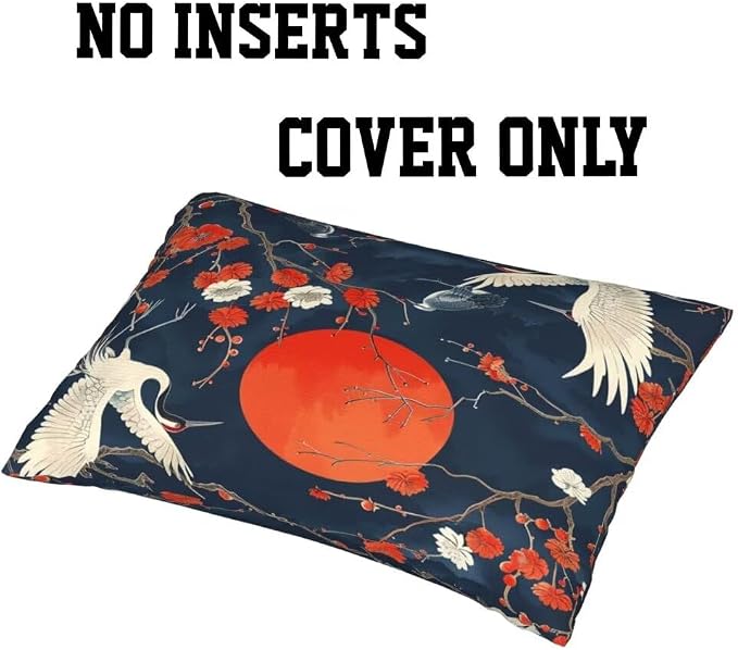 Outdoor Pillows Waterproof Set of 2 Outdoor Pillow Covers 16x24 Inch, Japan Throw Pillows China Pillow Covers, Summer Garden Decorative Pillows Outdoor Pillows for Patio Furniture Car Home Decor-hs429