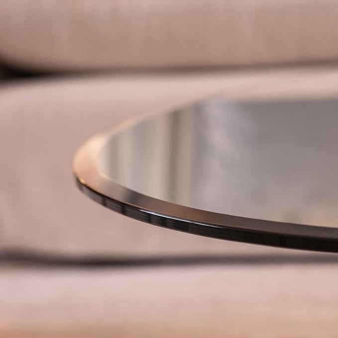 Spancraft 20" Inch Round 1/2" Thick Clear Glass Table Top with Flat Polished Edge and Tempered Glass, Replacement Glass Table Top, Great for Dining Tables, end Tables, and Outdoor Patio Table Tops