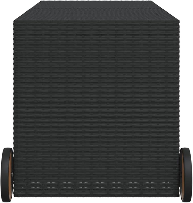 Garden Storage Box Black Patio Deck Container Deck Box for Garden Balcony