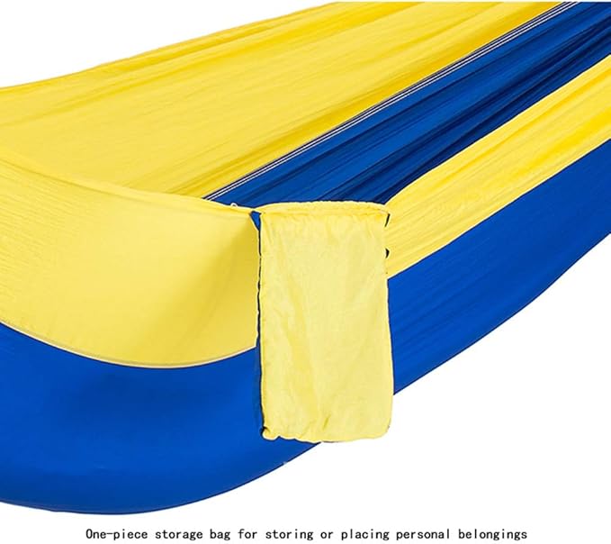 Camping Hammock, Hammock Outdoor Parachute Cloth Single Double Student Indoor Dormitory Bedroom Swing Tourism Hiking Leisure Equipment Aerial Tent(Dark Green)
