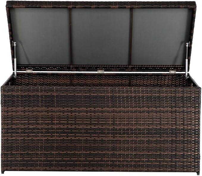 Simple and Practical Outdoor Deck Box Storage Box Brown Gradient