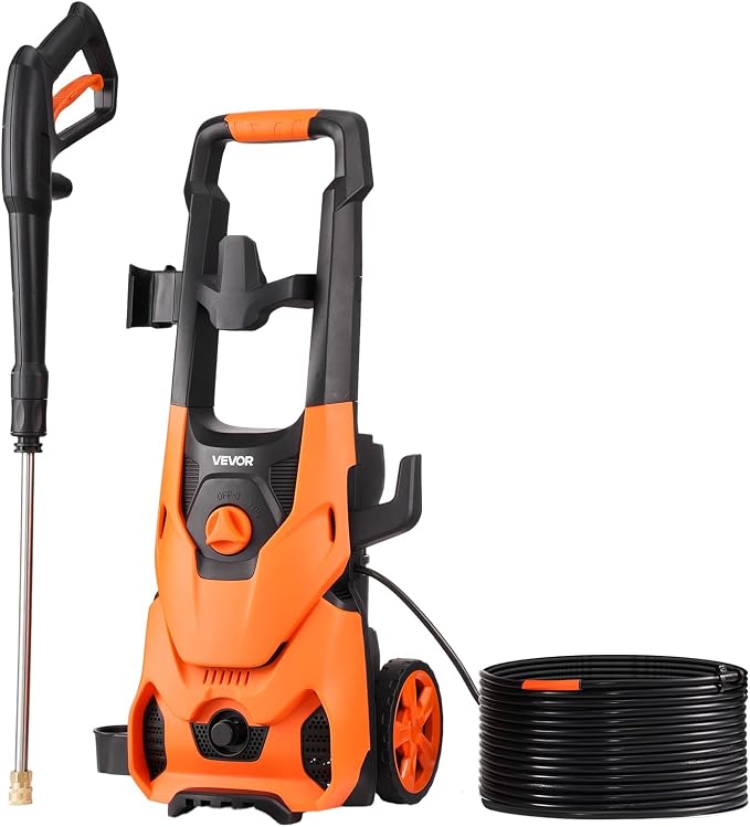 VEVOR Electric Pressure Washer, Max 4200 PSI 2.8 GPM, High-Power Cleaner with Foam Cannon & 4 Nozzles for Driveways, Cars, Fences, Patios, Home Cleaning