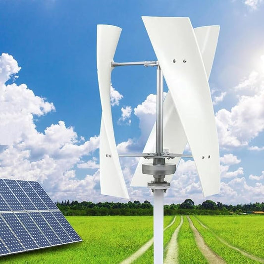 2000W Portable Veal Wind Generator with MPPT Controller, 3-Blade Wind Turbine for Home & Outdoor Renewable Energy Power System