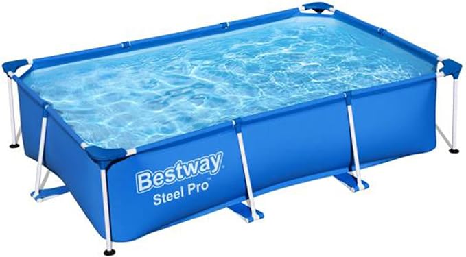 Bestway 8.5t x 5.5ft x 24in Rectangular Above Ground Pool Frame with Filter Pump