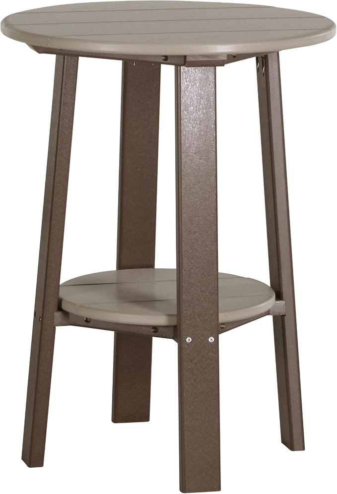 LuxCraft Deluxe End Table 28" Weatherwood/Chestnut Brown