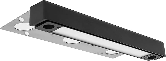 LUMENGY 7 Inch 3W LED Hardscape Light, 2700K Warm White, Easy Replaceable Feature, Includes 3 Mounting Plates for Outdoor Steps, Retaining Walls and Paver Steps, 12V, Black Finish