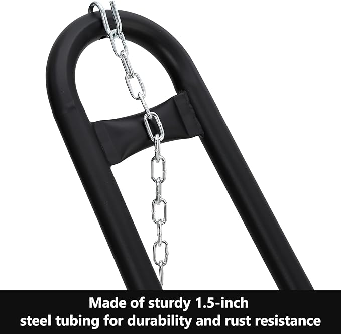 GarveeLife Heavy-Duty Steel Hammock Stand, 110 * 35 * 45 in for 2 People, Portable Design, for 9.5 to 14 ft Hammocks, Ideal for Outdoor Balconies, Porches, Patios, Decks and Backyards
