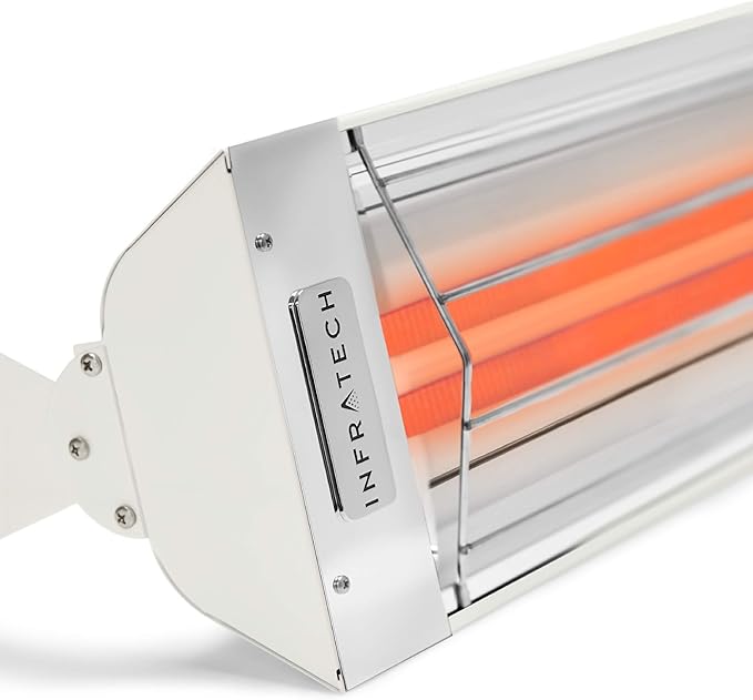 Infratech WD-4024 WH Stainless Steel 39” Dual Element Fixture 4000 Watt, 240 Volt, White Finish