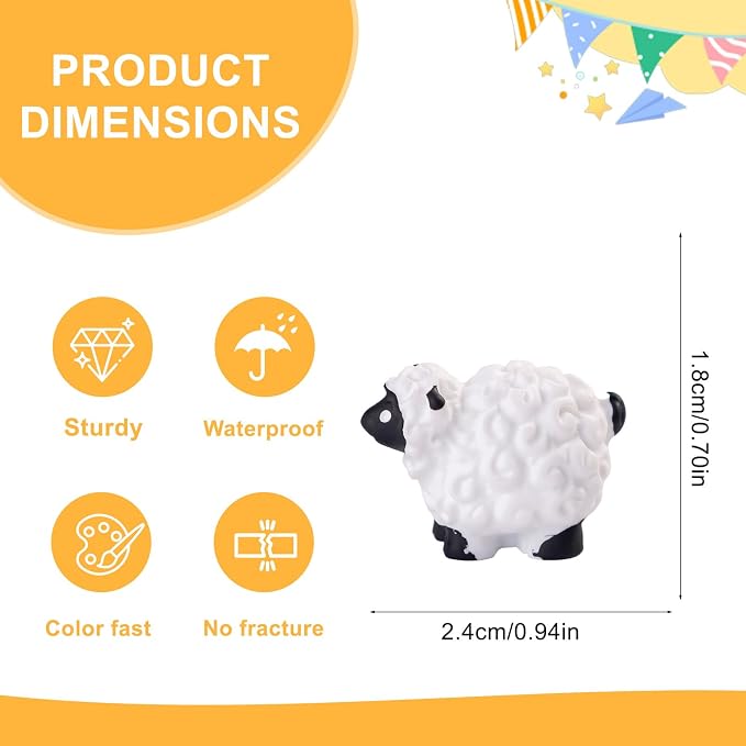 60 pcs Mini Resin Sheep Many Styles Variety Tiny Animals Figures Miniature Little Small Animal Figurines Bulk for Micro Fairy Garden Landscape Accessories Hide Crafts Decor Aquarium