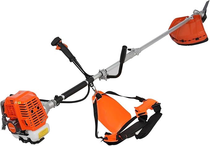 52CC Gas String Trimmer & Petrol Hedge Trimmer Cordless, 2 in 1 Full Functioning Gas Lawn Mower Brush Cutter, 2-Stroke Grass Trimmer Cordless String Trimmer Gas Powered Hedge Shears New