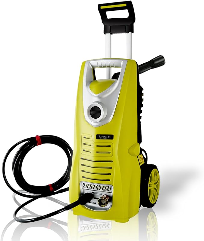 Serenelife Electric Pressure Washer-Powerful Heavy Duty 2000PSI Manual Adjustable High Low Cold Water Sprayer