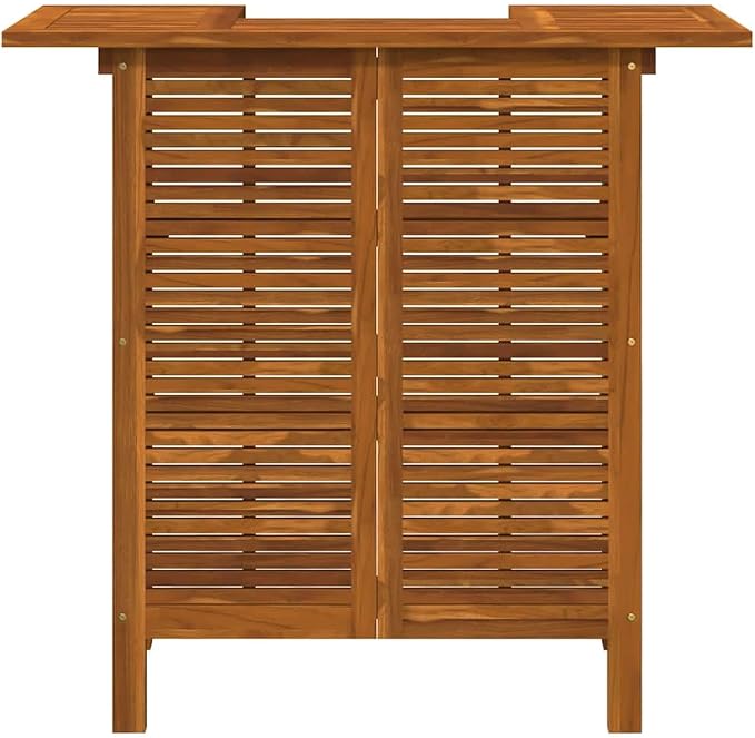 vidaXL Solid Acacia Wood Bar Table, Bistro Table, Garden Furniture