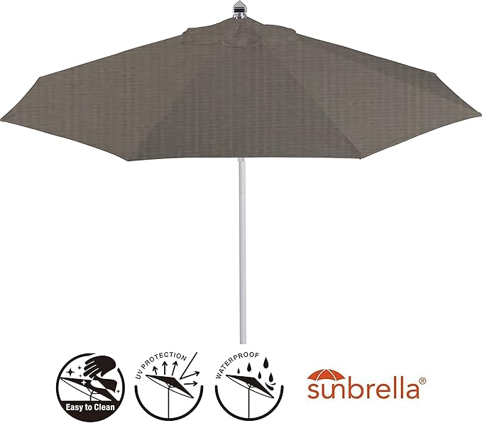 9ft Sunbrella Universal Patio Umbrella Replacement Canopy Cover- Fitx 8 Ribs Umbrella