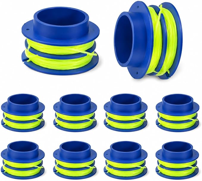 10 Pack KLS 124-03 Replacement Spool 0.080" 16Ft Compatible with Kobalt 24-Volt Max KST 1124B-03, KST 2024A-03, KST 2224B-03, KST 4024A-03 Trimmer, Item 1504979, 1137837 Dual-Line