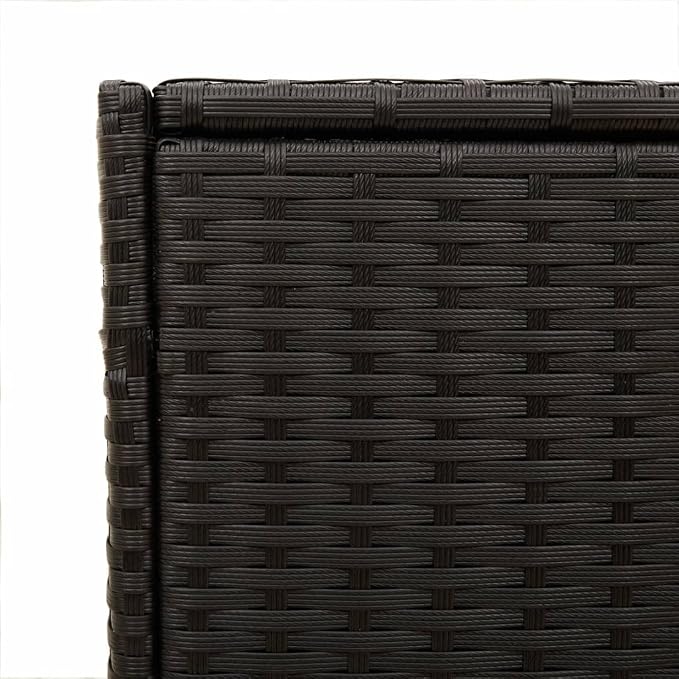 Garden Storage Box Black Patio Deck Container Deck Box for Garden Balcony